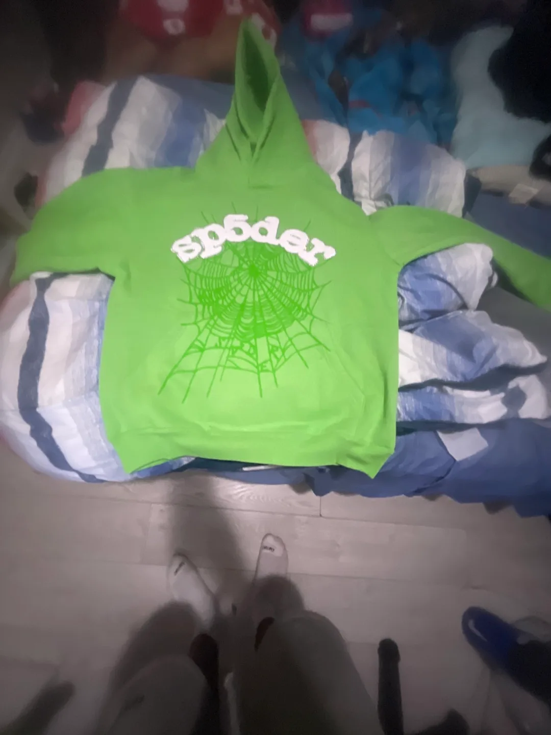 Green Sp5der hoodie thumbnail