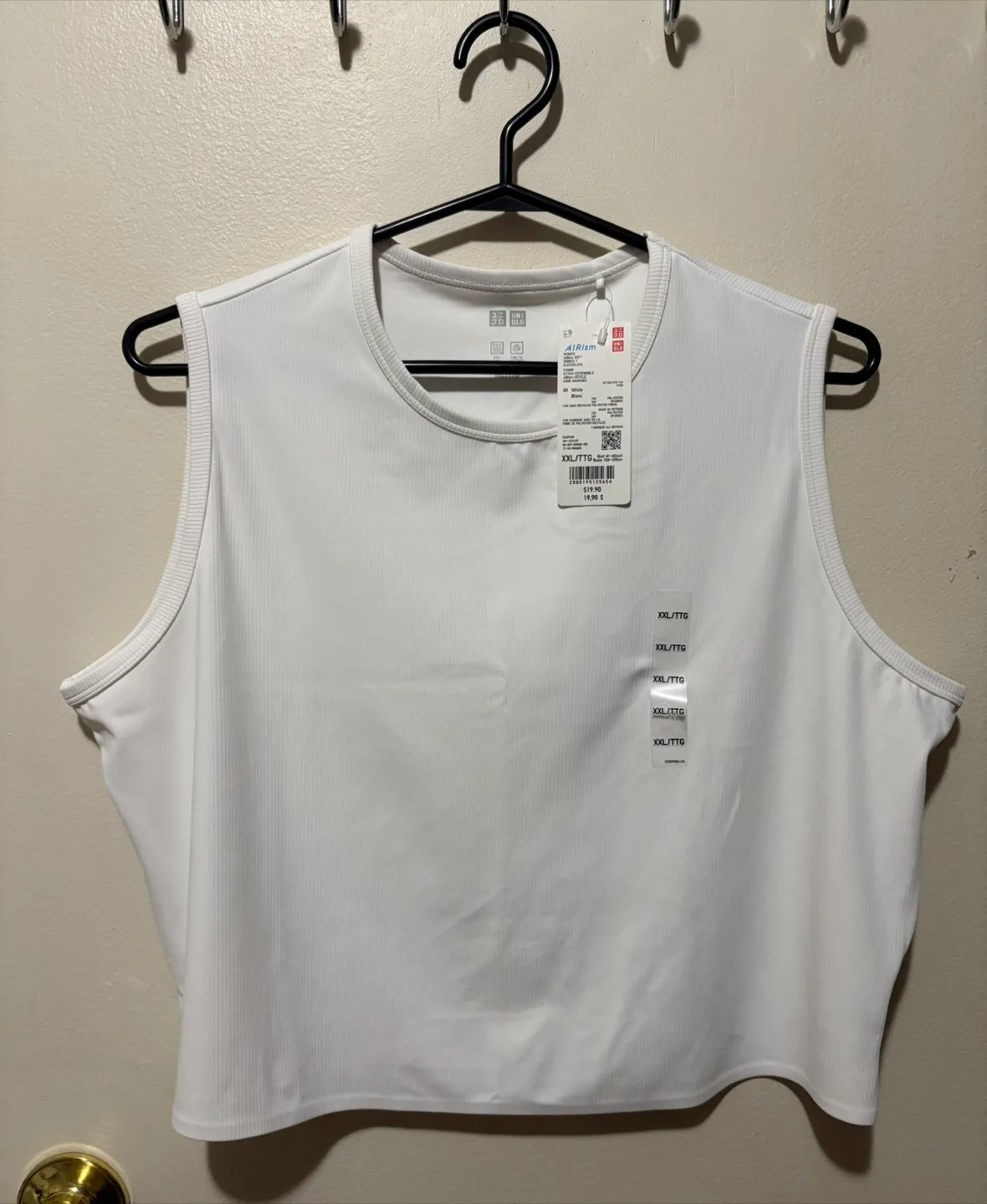 Uniqlo Airism Women's Tank Top - White XXL thumbnail