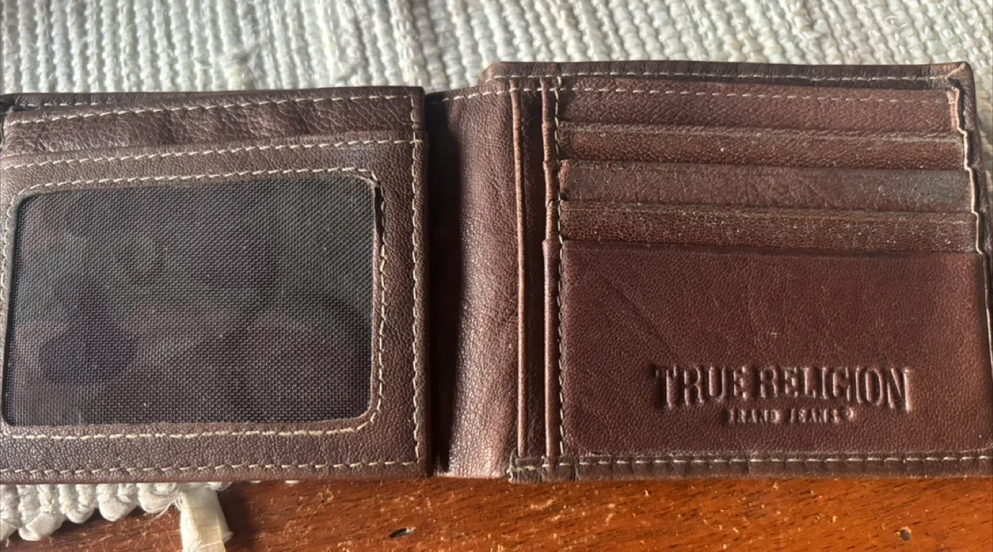 True Religion Brown Leather Wallet image indicator(3)
