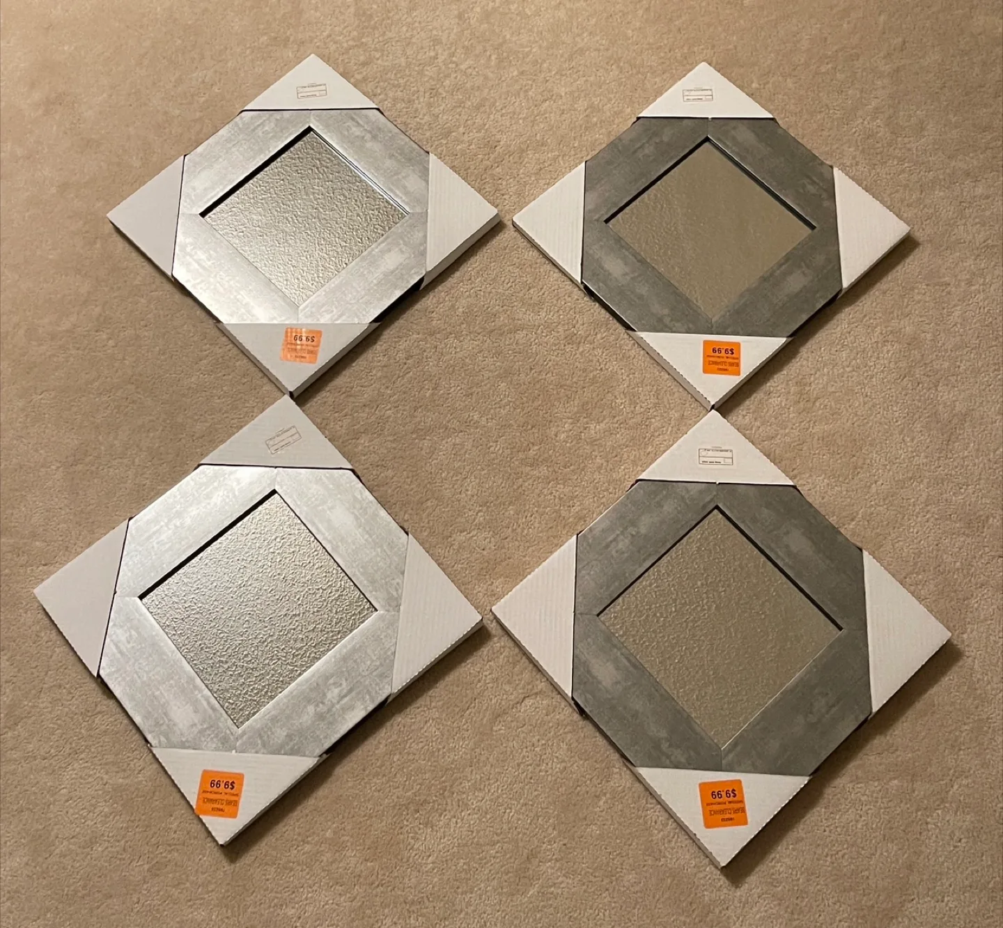 Set of 4 Wall Decor Mirrors - Brand New image indicator(5)
