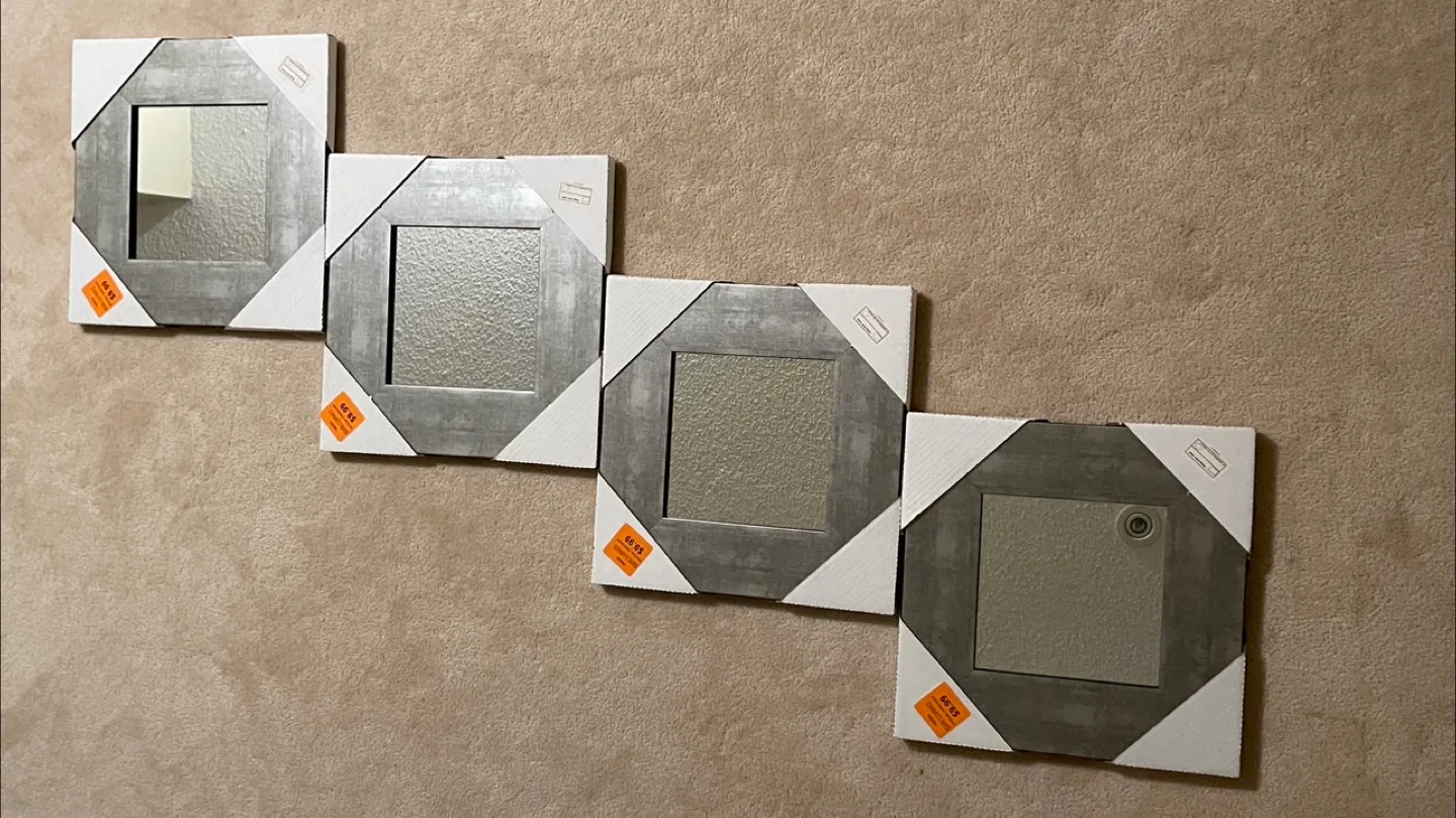 Set of 4 Wall Decor Mirrors - Brand New image indicator(3)