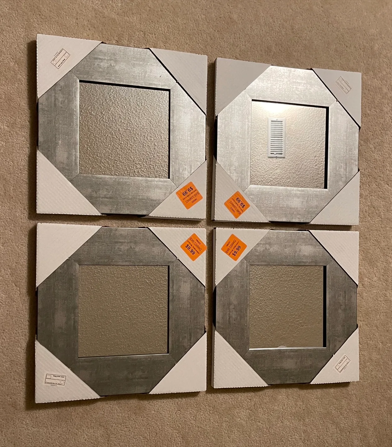 Set of 4 Wall Decor Mirrors - Brand New image indicator(2)