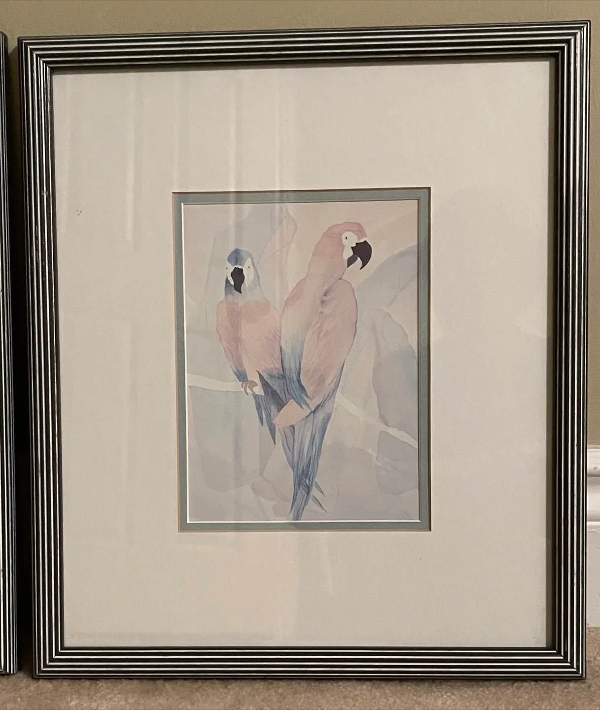 Framed Parrot Watercolor Prints - Set of 2 image indicator(3)