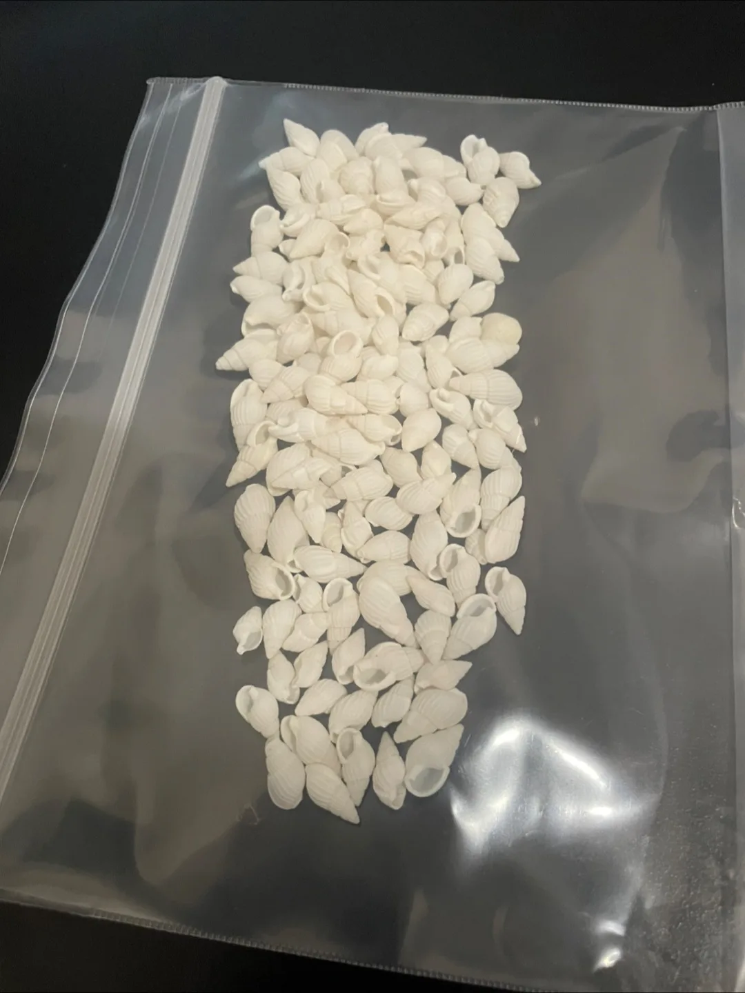 Bag of mini white seashells thumbnail