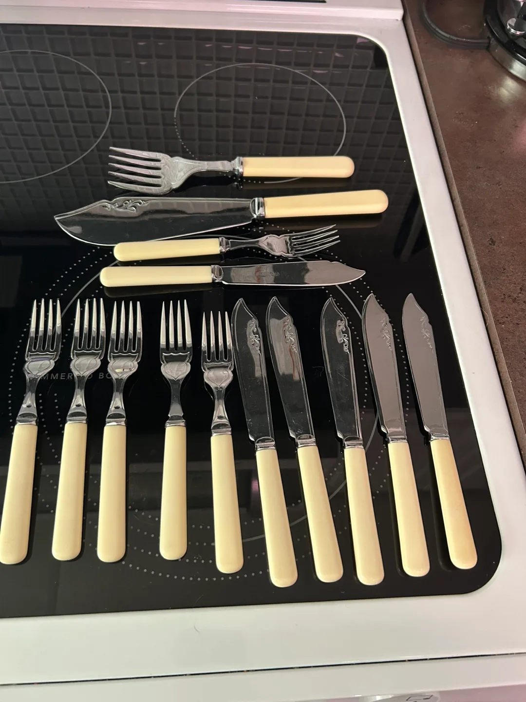 Vintage Chromium Plate Nickel Silver Cutlery Set thumbnail