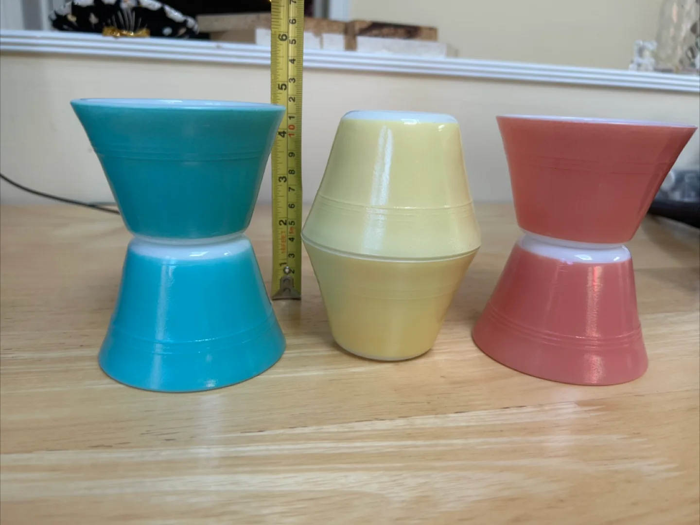 Vintage crown Pyrex custard cups- Set of 6 image indicator(2)