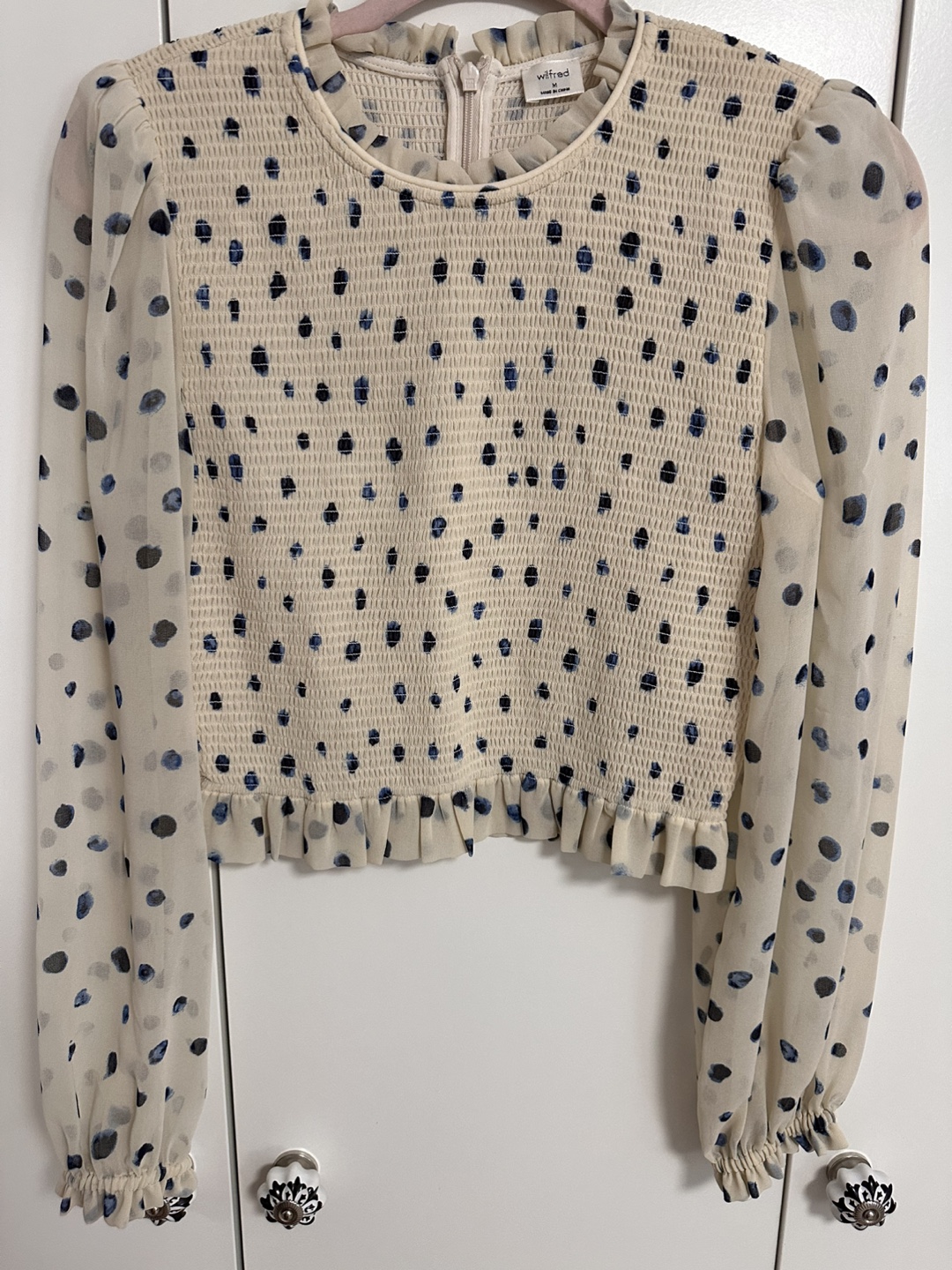 Wilfred Smocked Blouse - Size M - photo 2