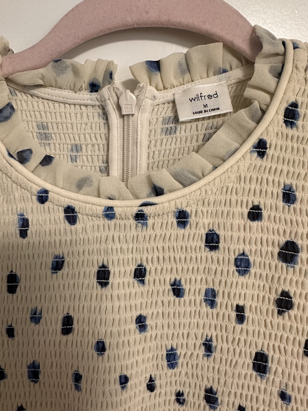 Wilfred Smocked Blouse - Size M - photo 3