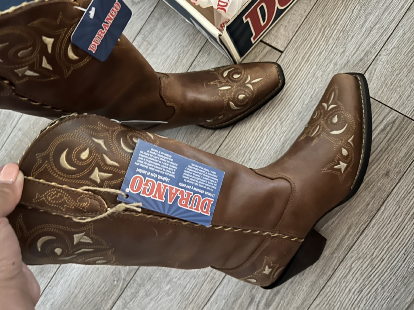 New 12” Durango Sew Sassy Cowboy Boots in Size 9 - photo 2