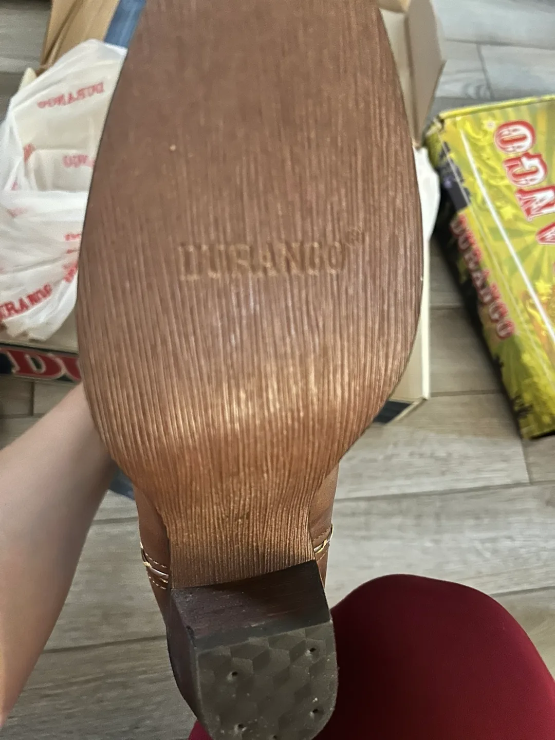 New 12” Durango Sew Sassy Cowboy Boots in Size 9 image indicator(4)