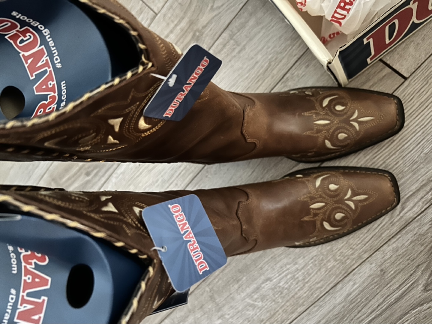 New 12” Durango Sew Sassy Cowboy Boots in Size 9