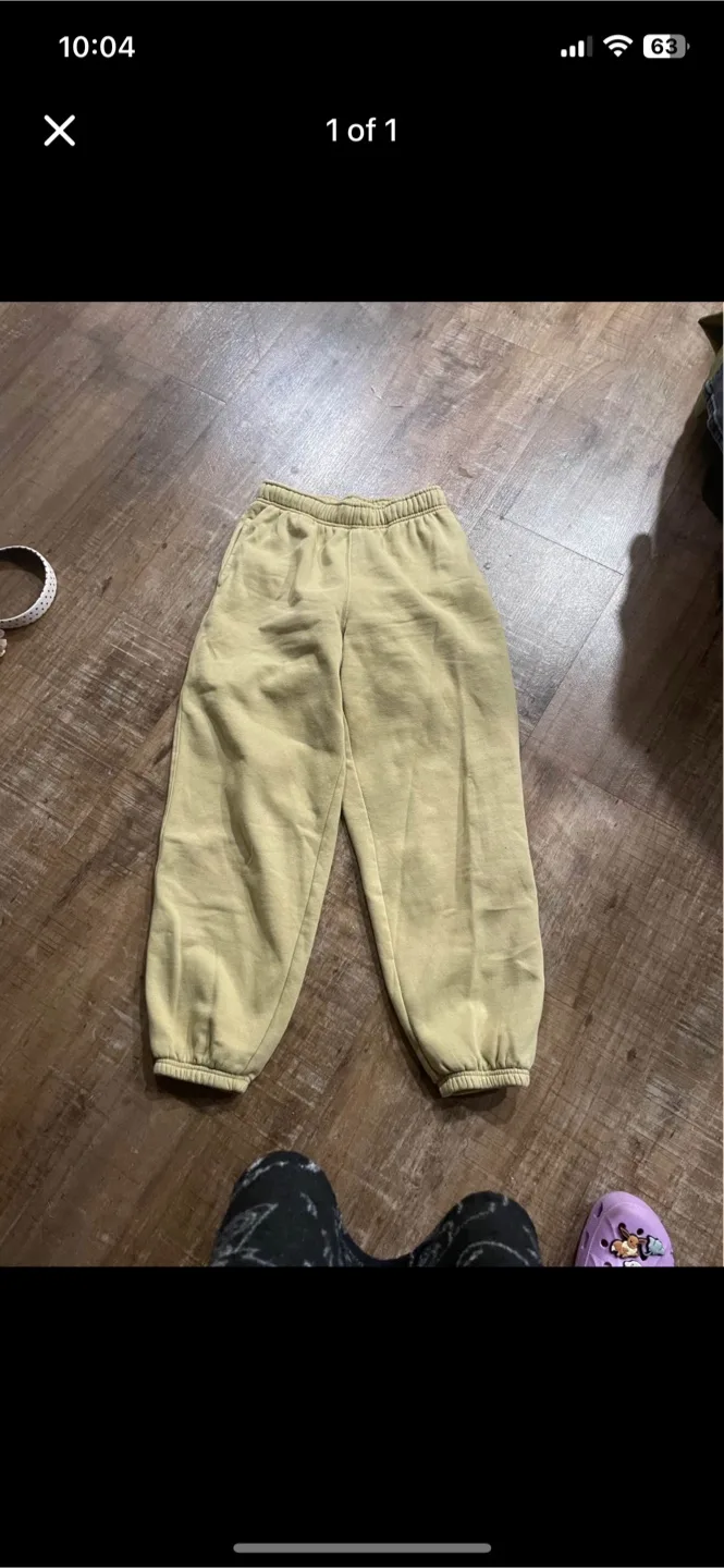 Yellow sweat pants thumbnail