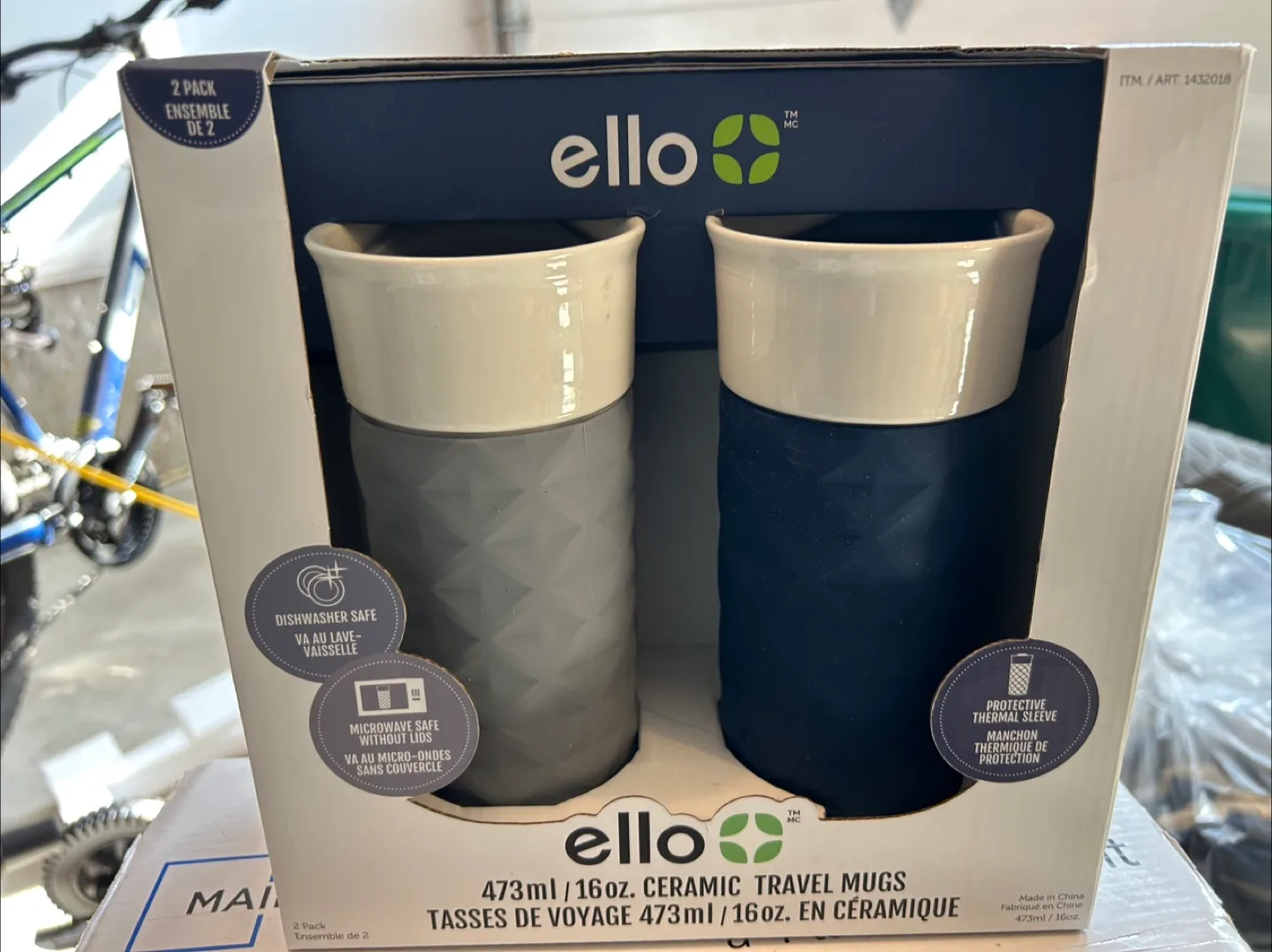 Ello 473ml Ceramic Travel Mugs - 2 Pack thumbnail