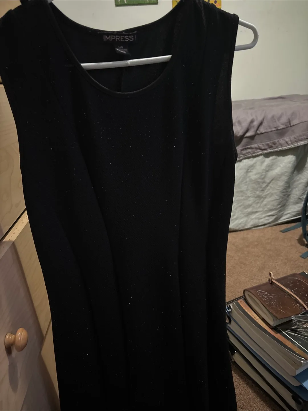 Basic black dress with sparkly finish thumbnail