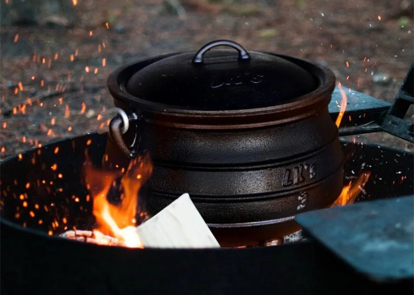 Brand New Cast iron camping stove Campfire Cooking Kettle Pot thumbnail