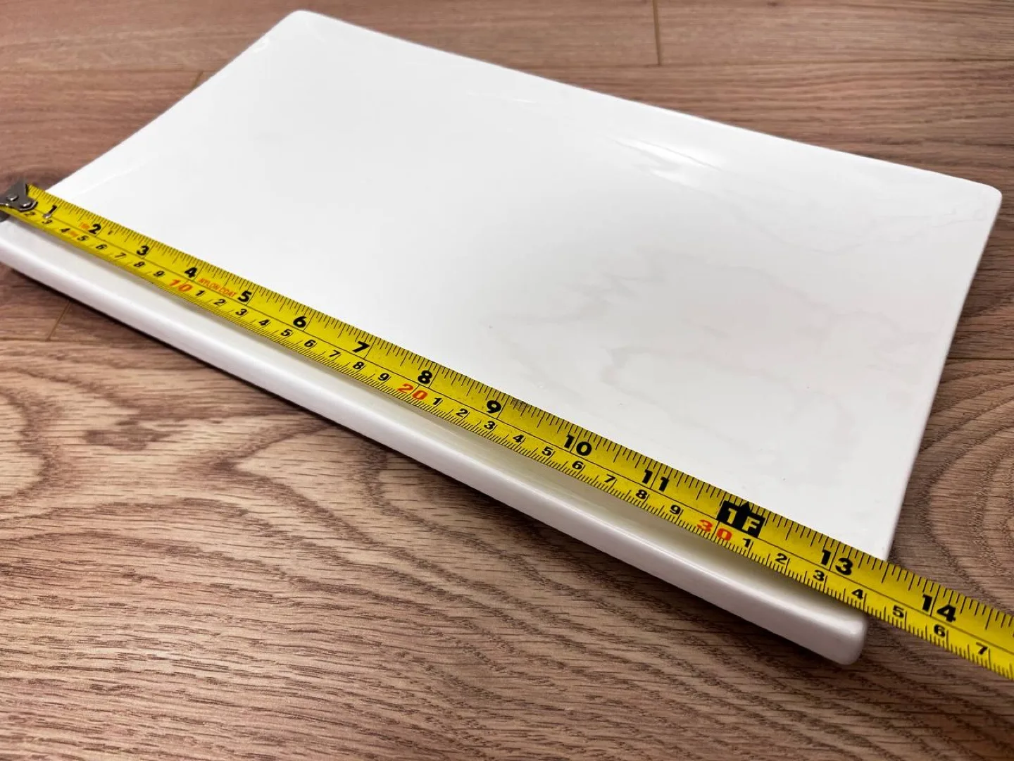 13”x8”  Solid White Ceramic Plates set of 6 thumbnail