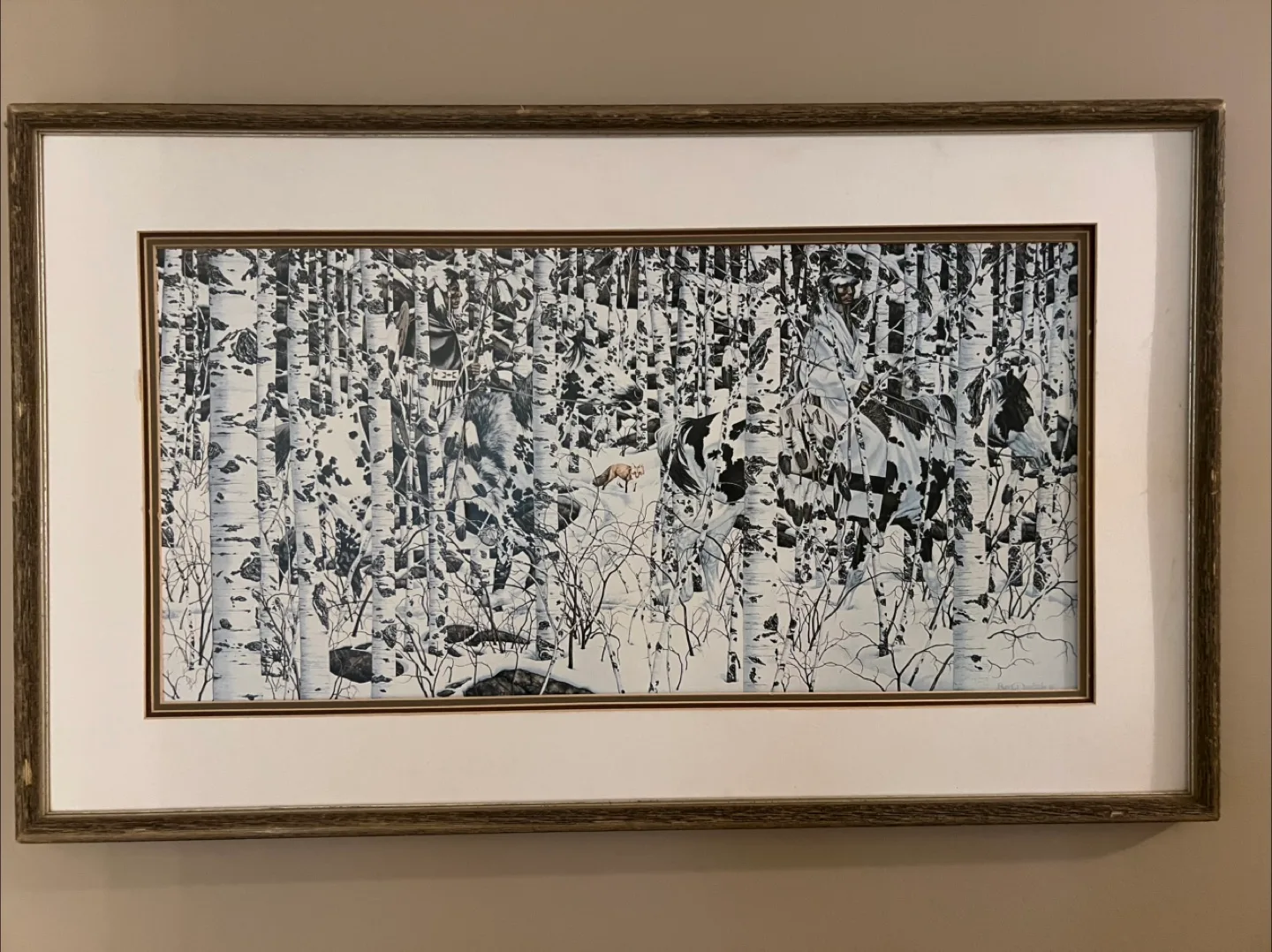 Framed Art Print: Winter Birch Scene thumbnail