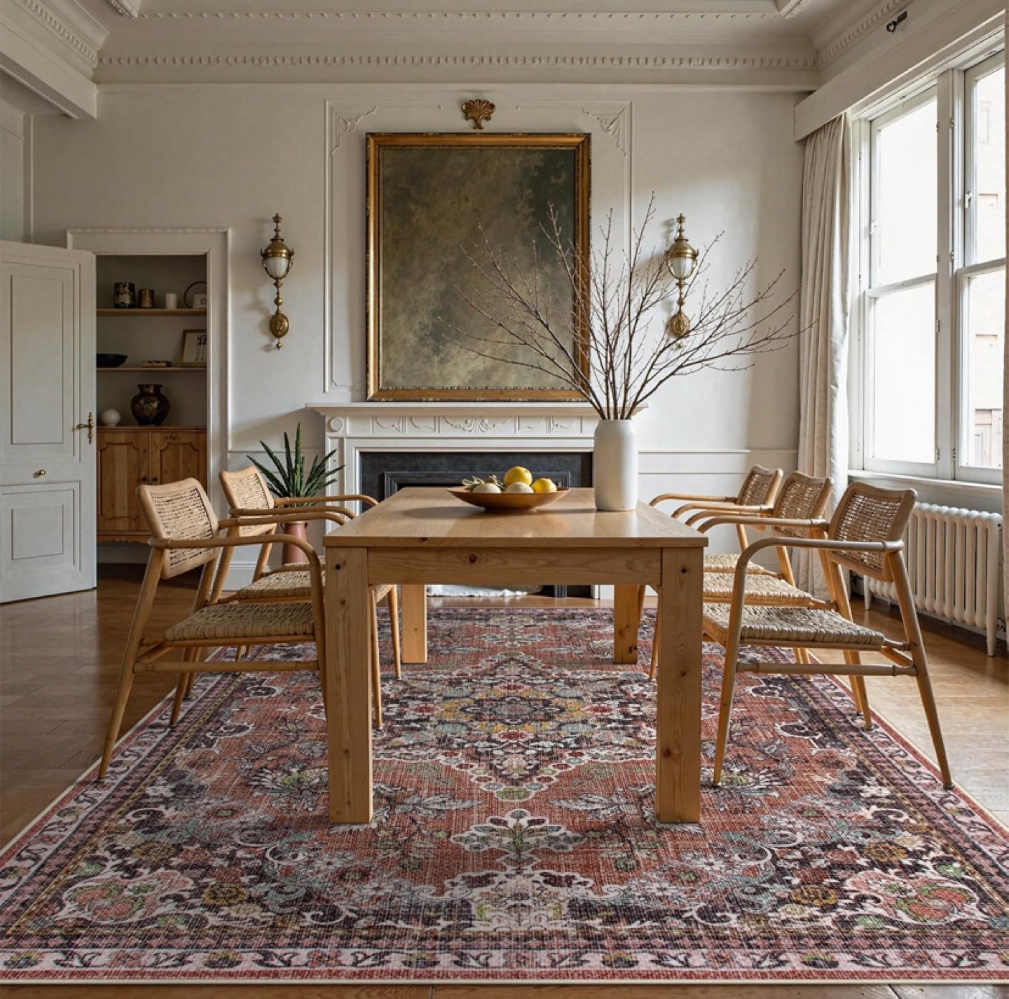 Lahome Terracotta Oriental Washable Rug 5'x7' - photo 3