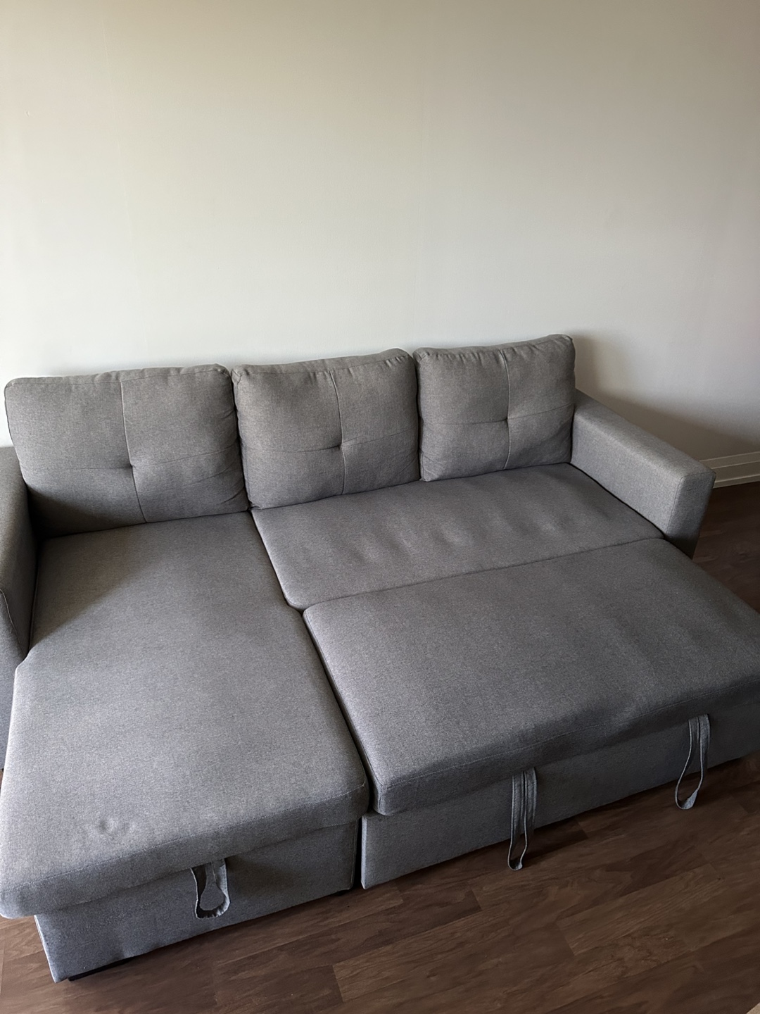 Grey Sofa Bed with Storage - photo 4
