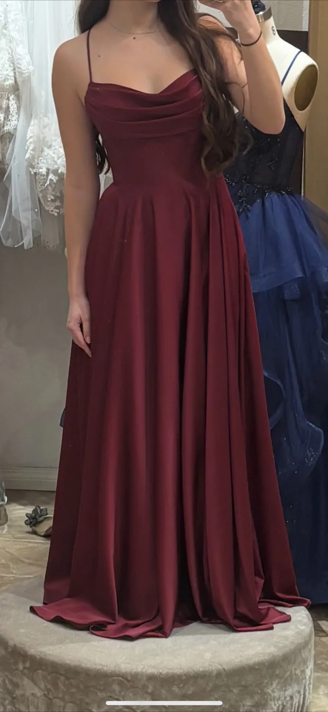 Burgundy Formal Dress thumbnail
