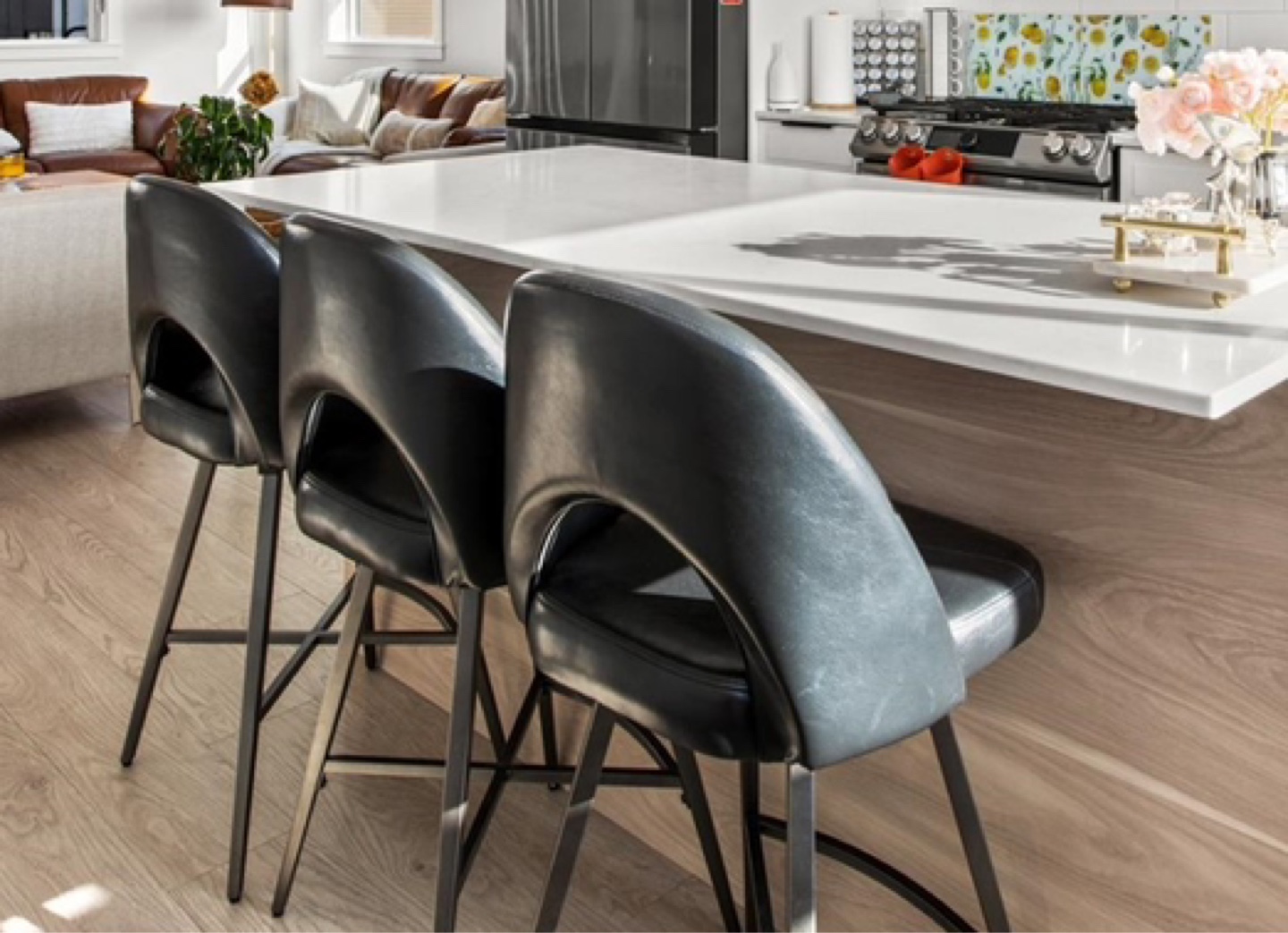 Moving sale - Set of 3 Black Bar Stools - $150
