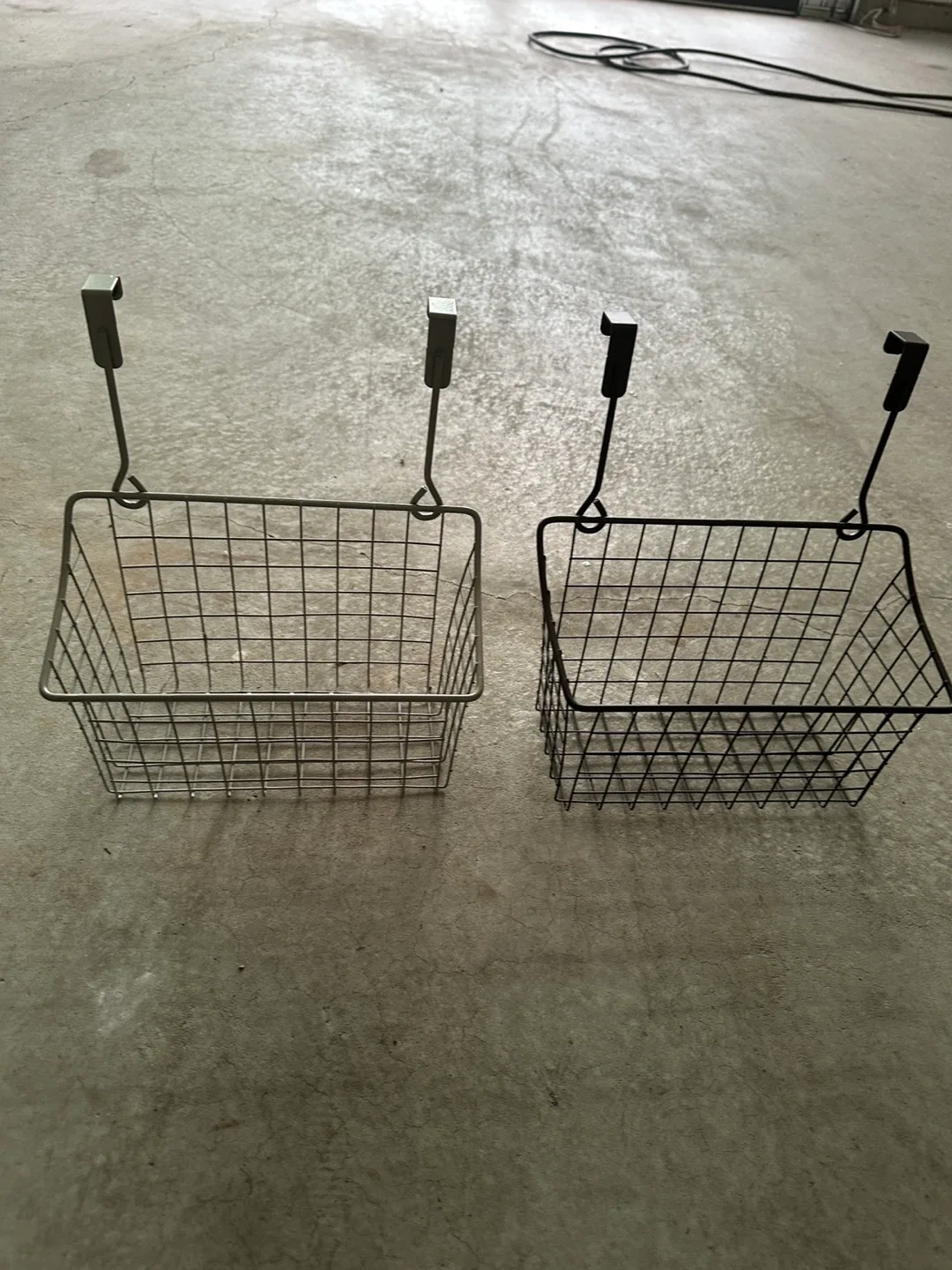 Two Over-the-Door Wire Baskets - Great Condition! thumbnail