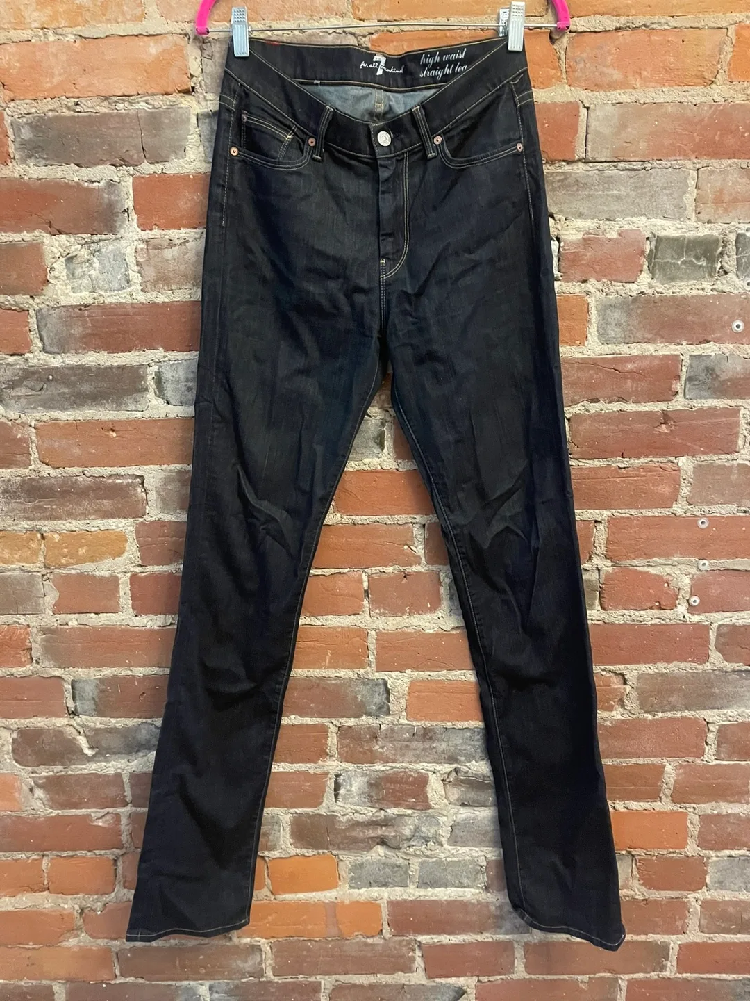 7 For All Mankind High Waist Straight Leg Jeans thumbnail