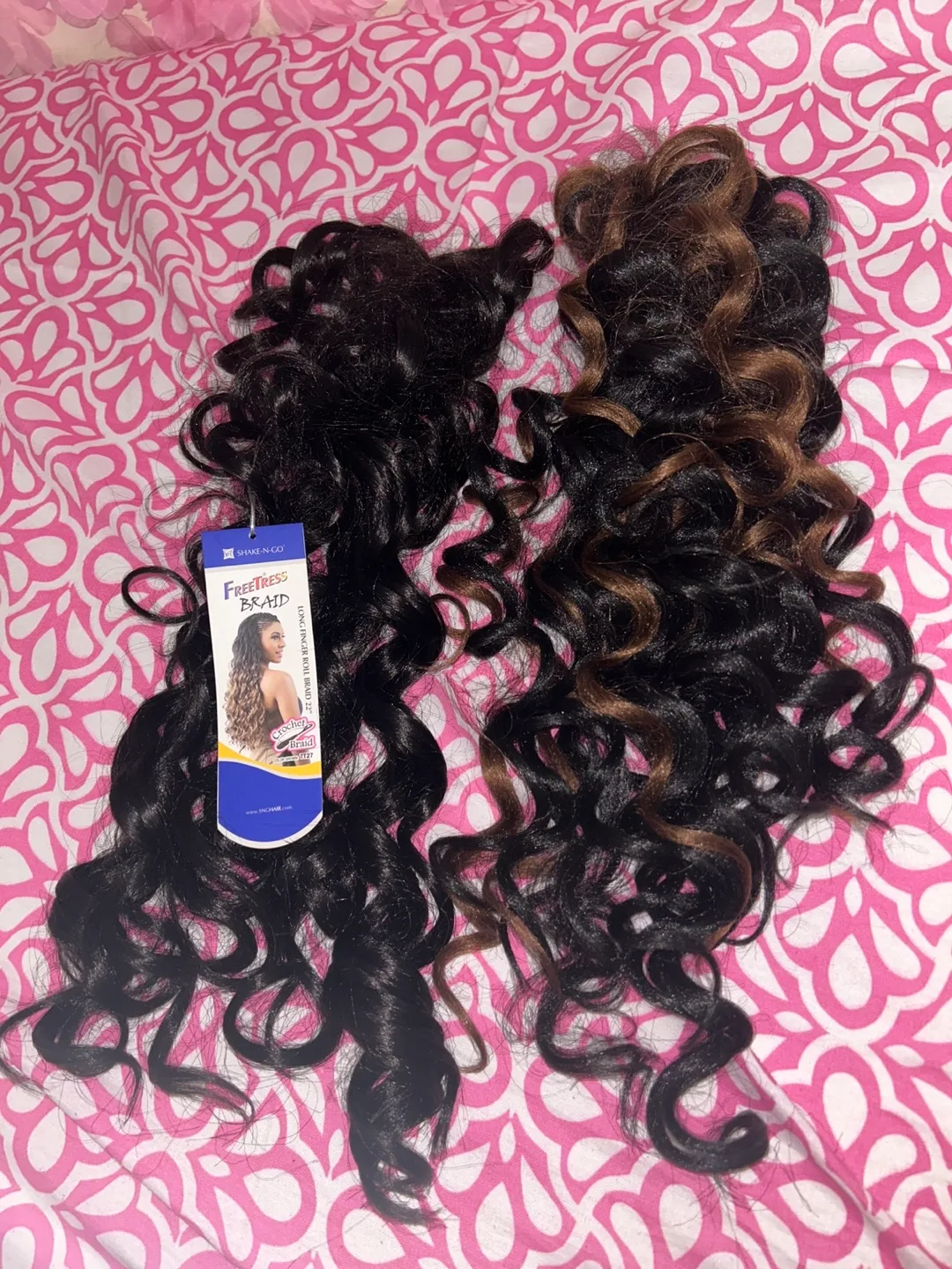 Freetress Braid - Bohemian Curl 18" - Black/Brown thumbnail