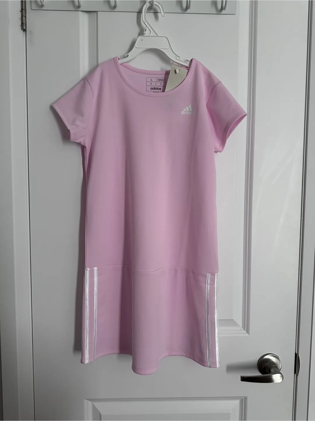 Brand new girls Adidas tennis dress pink sz. L thumbnail