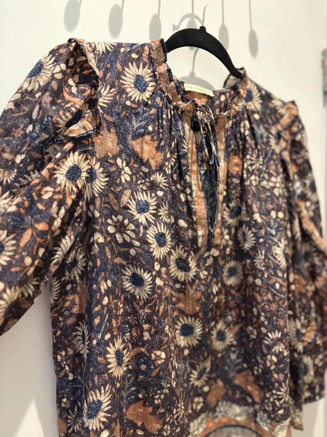 Ulla Johnson Blouse Floral Tie Top thumbnail
