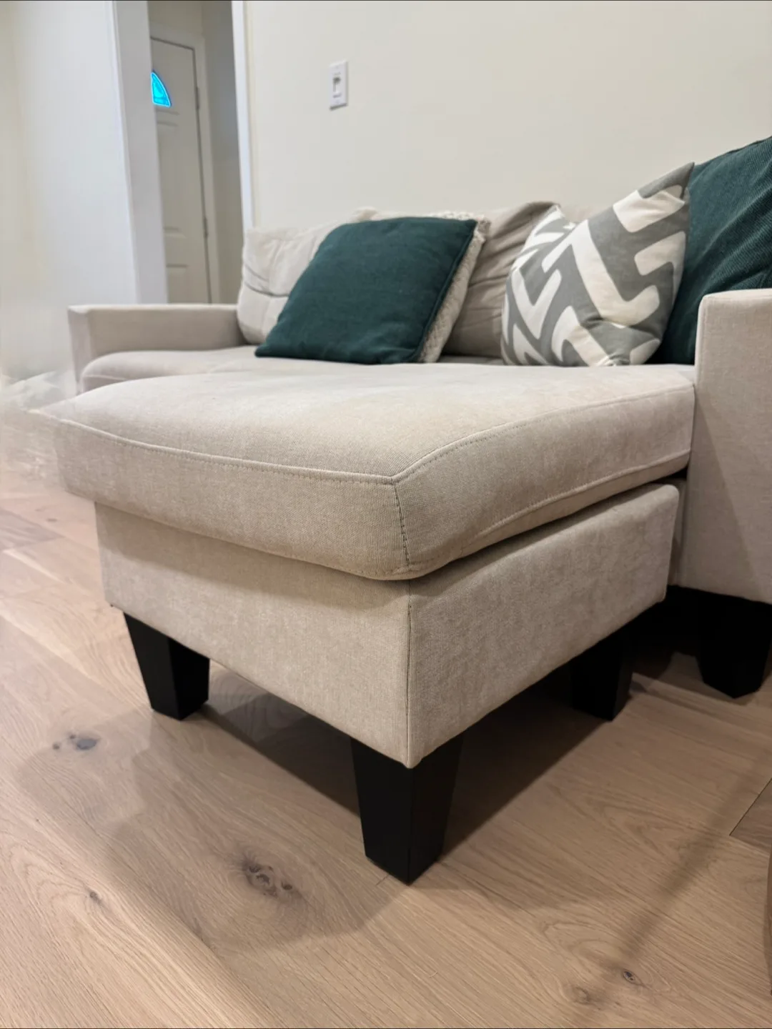 Taupe Sectional Sofa with Chaise Lounge image indicator(3)