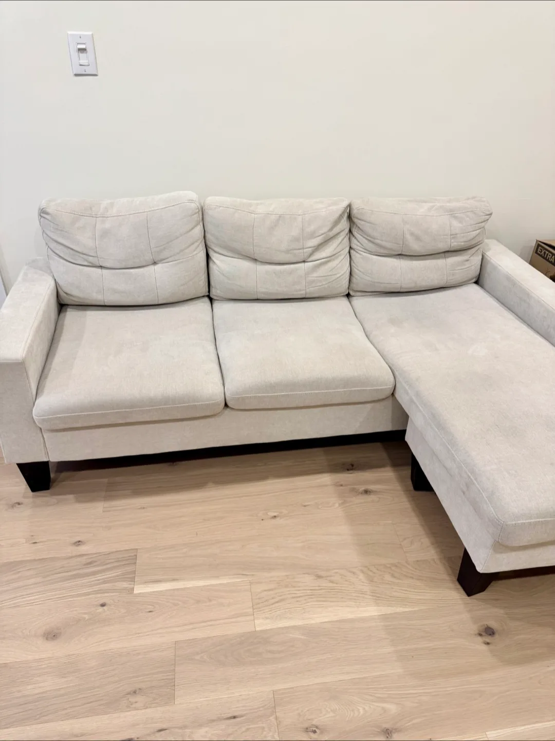 Taupe Sectional Sofa with Chaise Lounge image indicator(2)