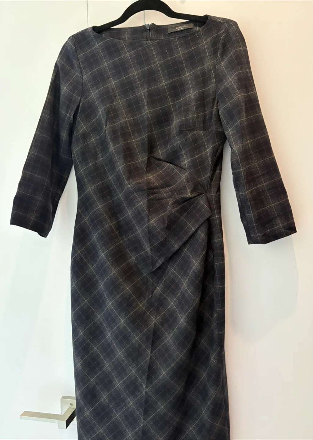 Max Mara Weekend 3/4 Sleeve Loretta Plaid Wool Dress thumbnail