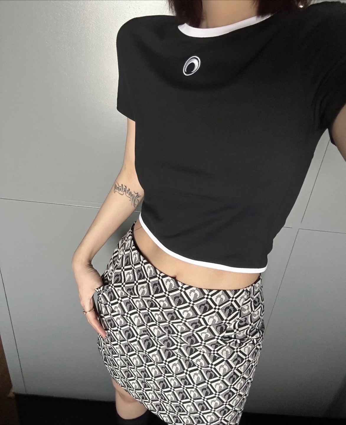 Marine Moon Black Top
