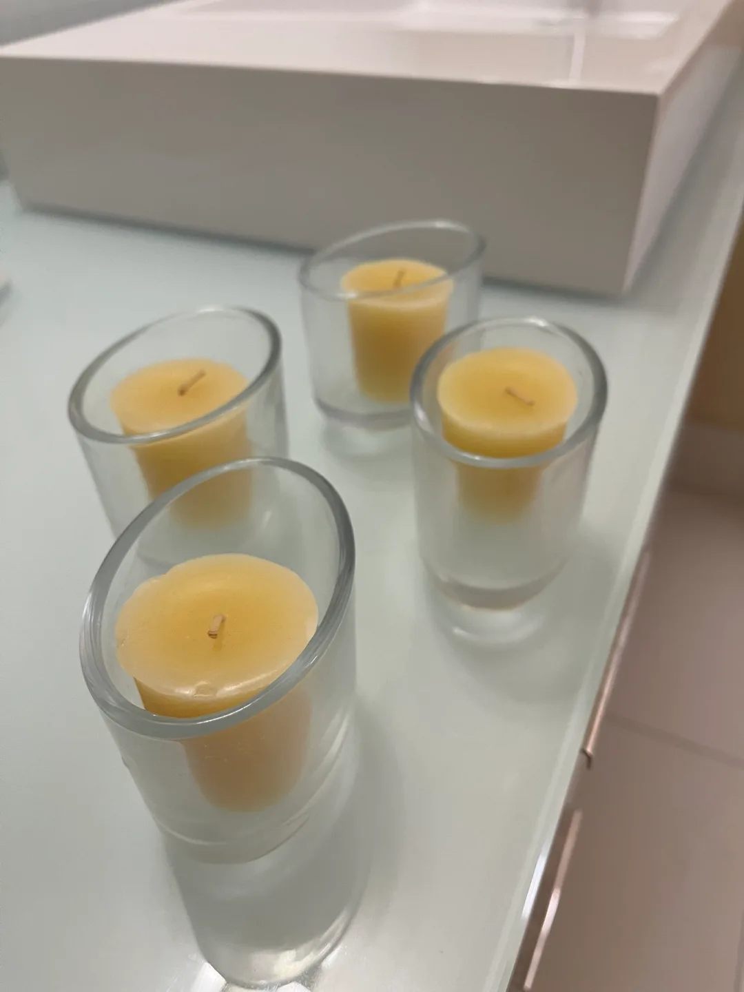 Tea Light Candles with Glass Holders (Set of 4) image indicator(2)