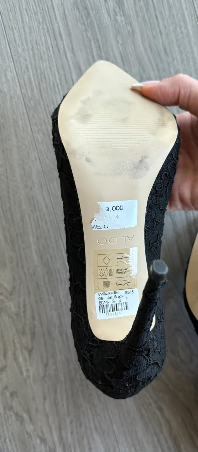 Brand New ALDO Black Lace Heels image indicator(3)