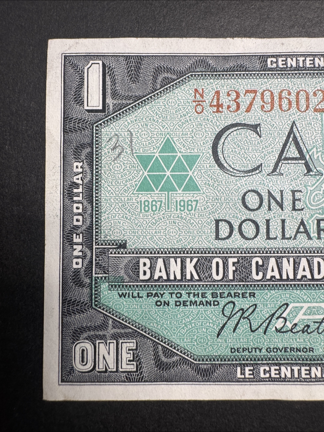 1967 Canadian One Dollar Bill - photo 3