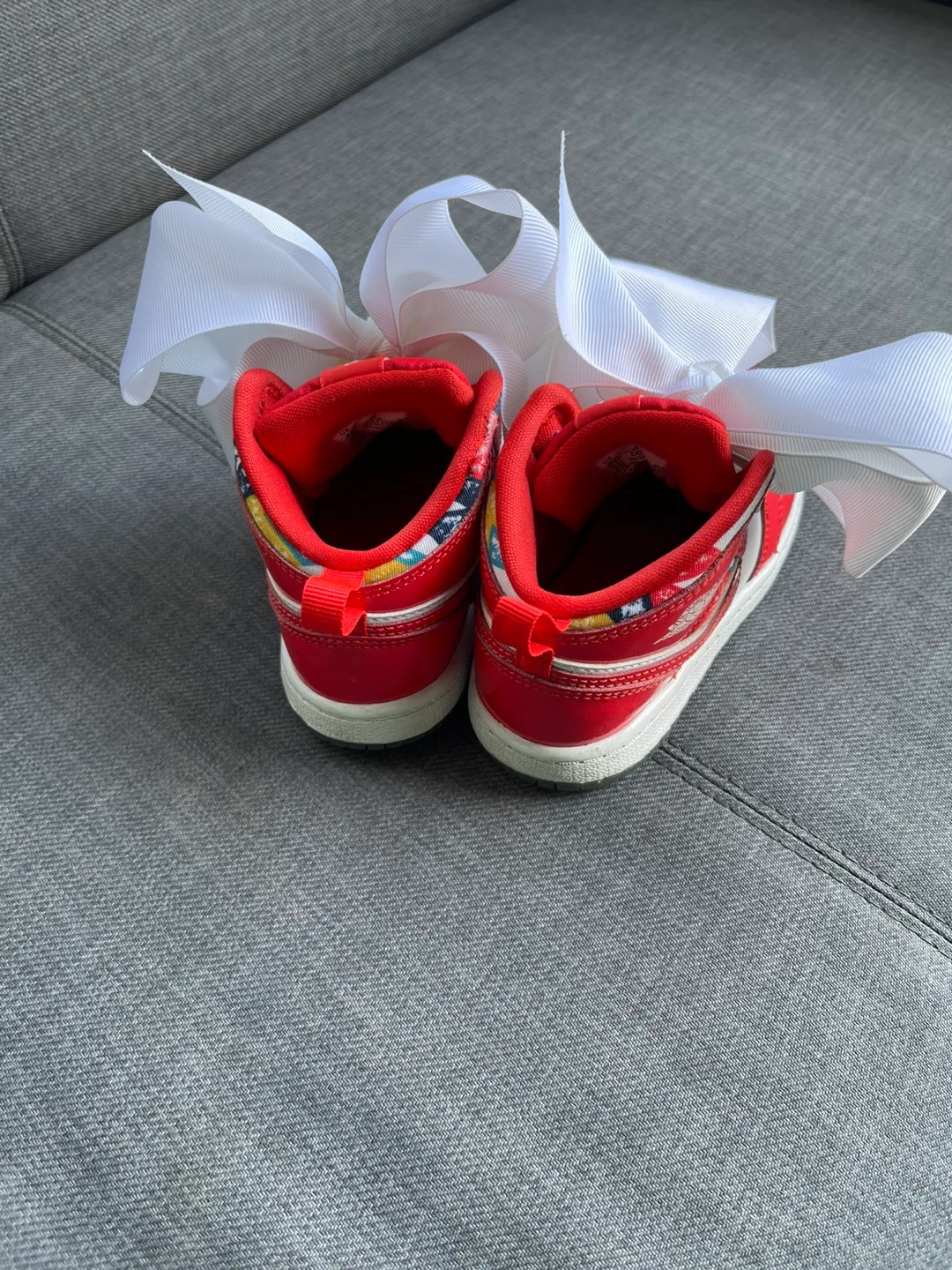 Jordan 1 Toddler Shoes - Red/White size 8c image indicator(5)
