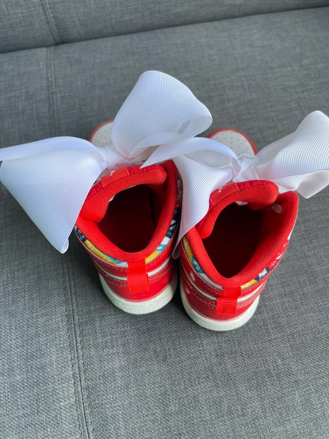 Jordan 1 Toddler Shoes - Red/White size 8c image indicator(3)