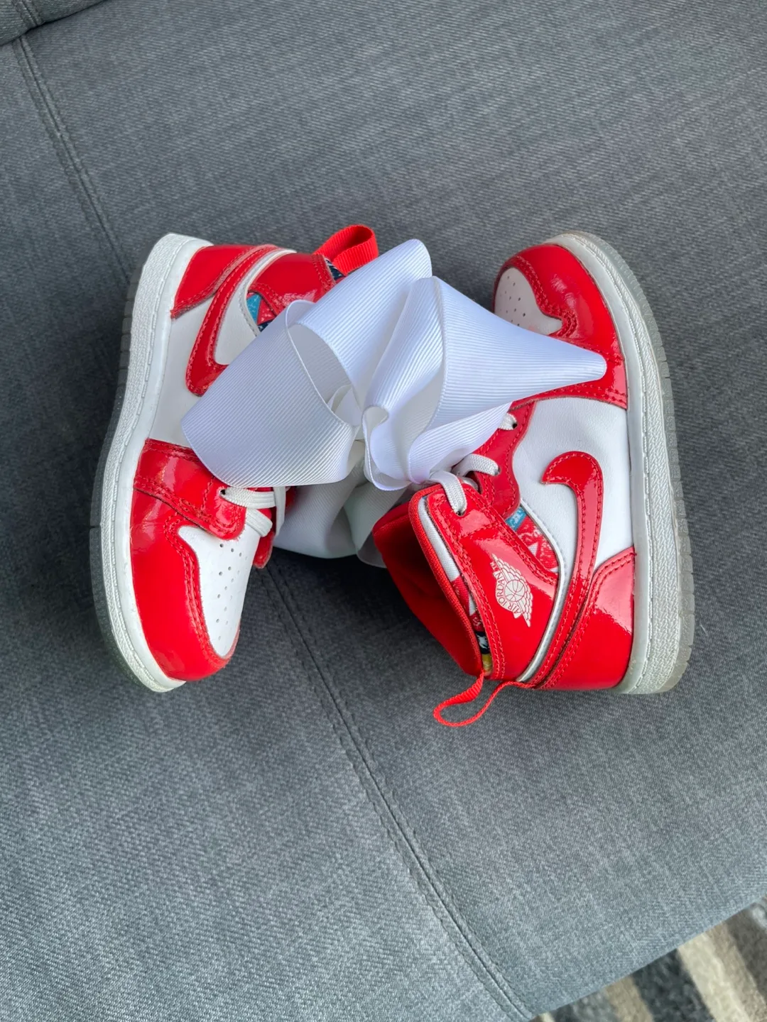 Jordan 1 Toddler Shoes - Red/White size 8c image indicator(4)