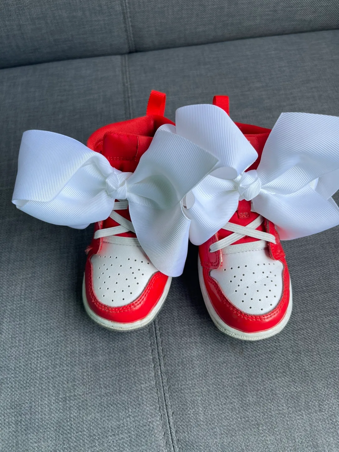 Jordan 1 Toddler Shoes - Red/White size 8c image indicator(7)