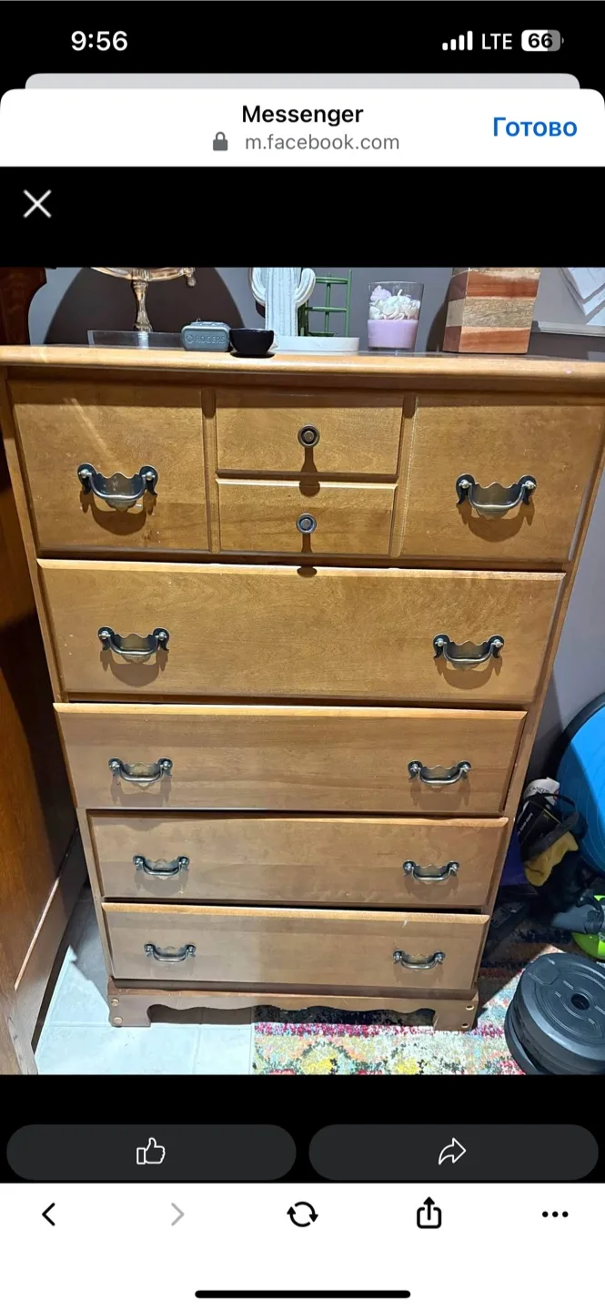 Wooden 5-Drawer Dresser thumbnail