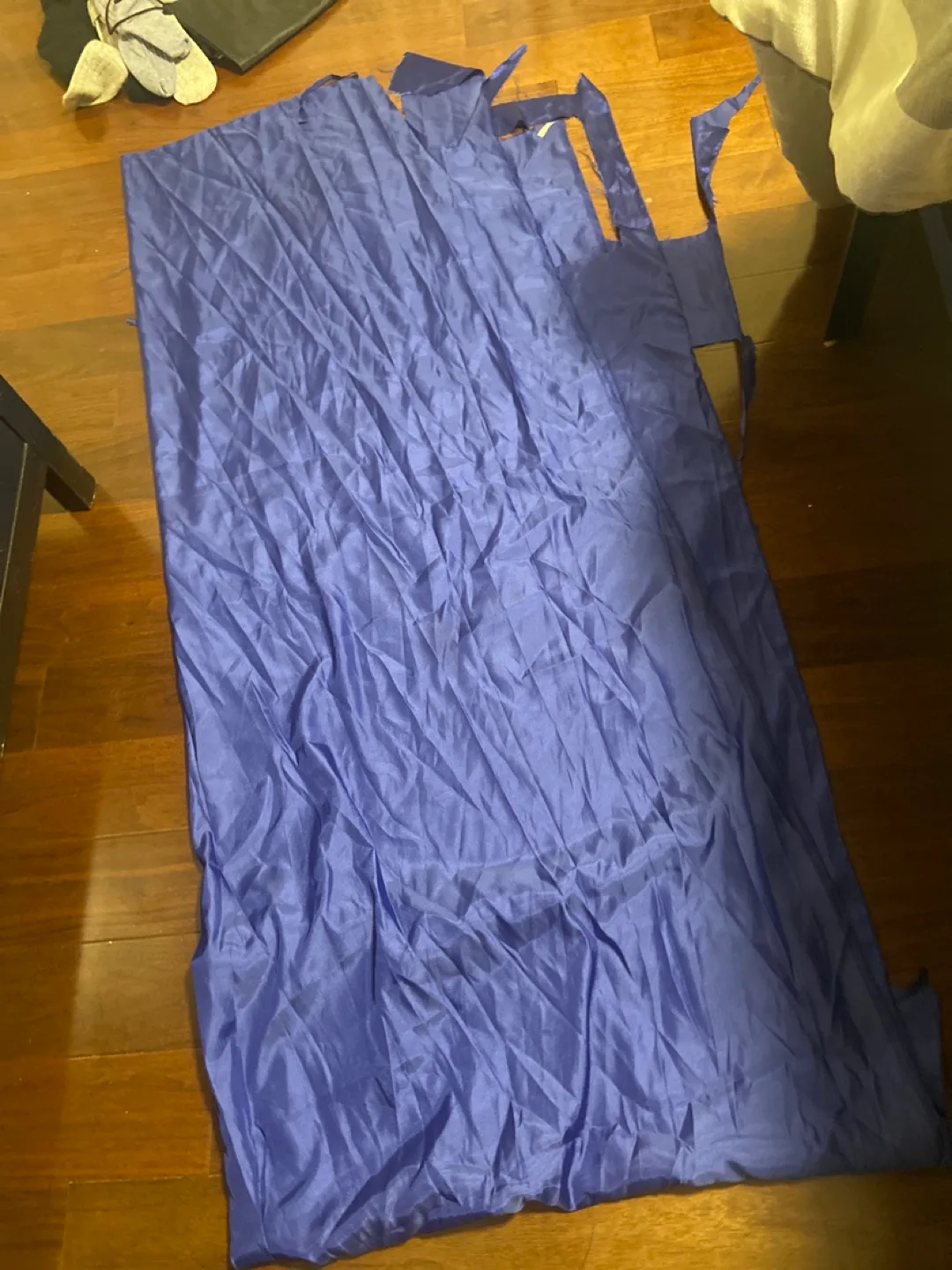 Blue Satin Slit Gown image indicator(4)