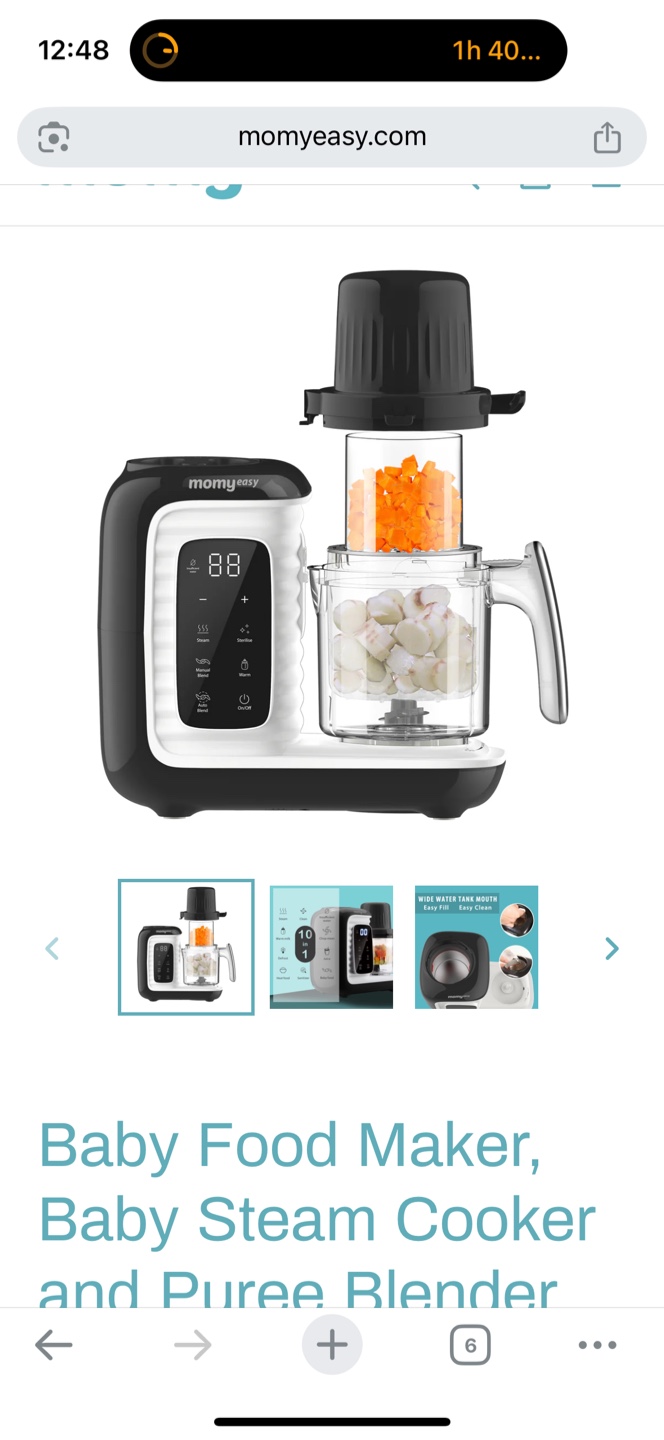 Momyeasy Baby Food Maker, Steam Cooker & Puree Blender