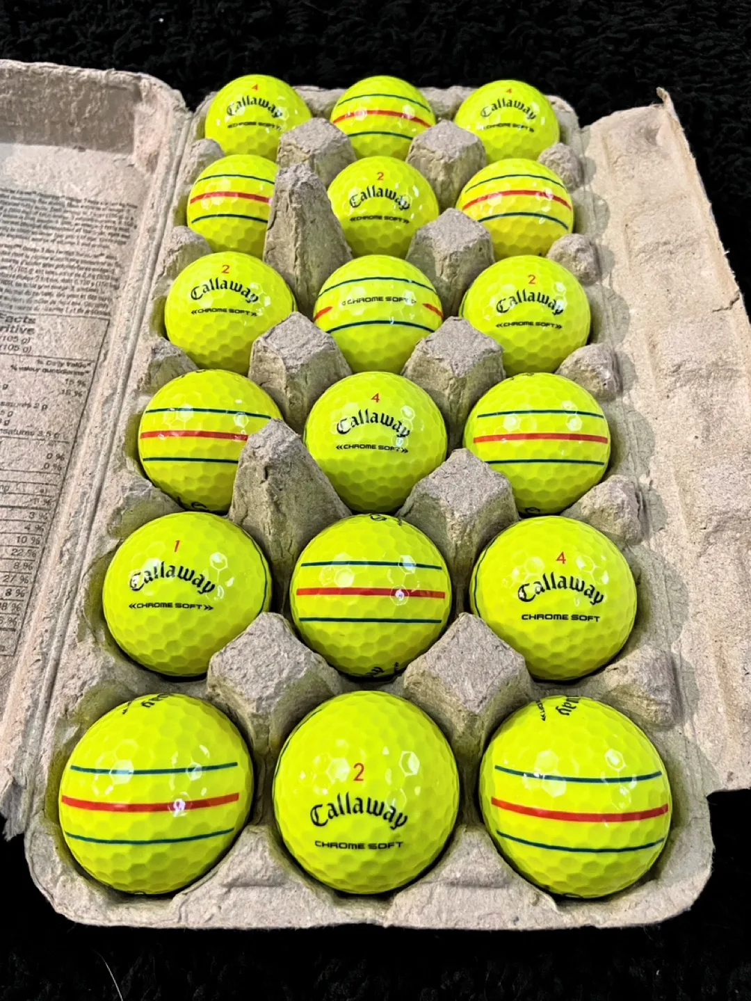 18 Callaway Chrome Soft Yellow Triple Track Golf Balls thumbnail