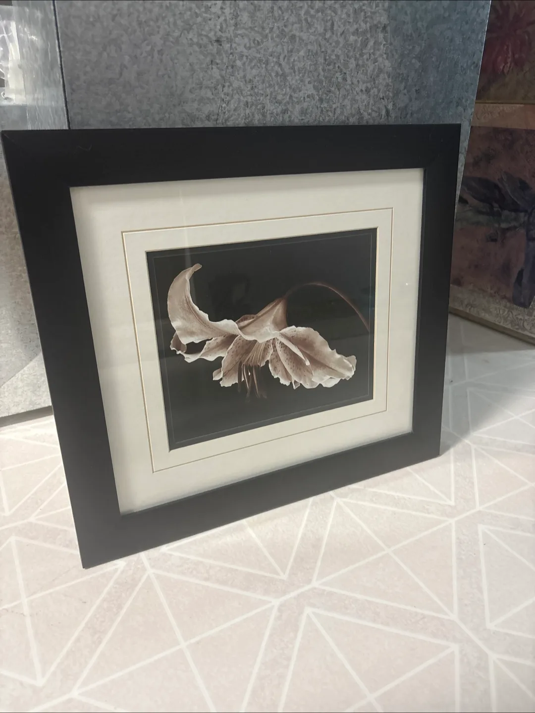 Framed Floral Print - Black Frame thumbnail
