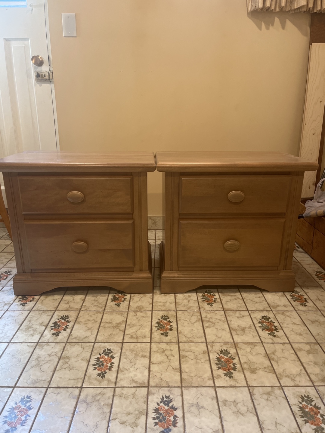 Wooden Nightstands - Set of 2