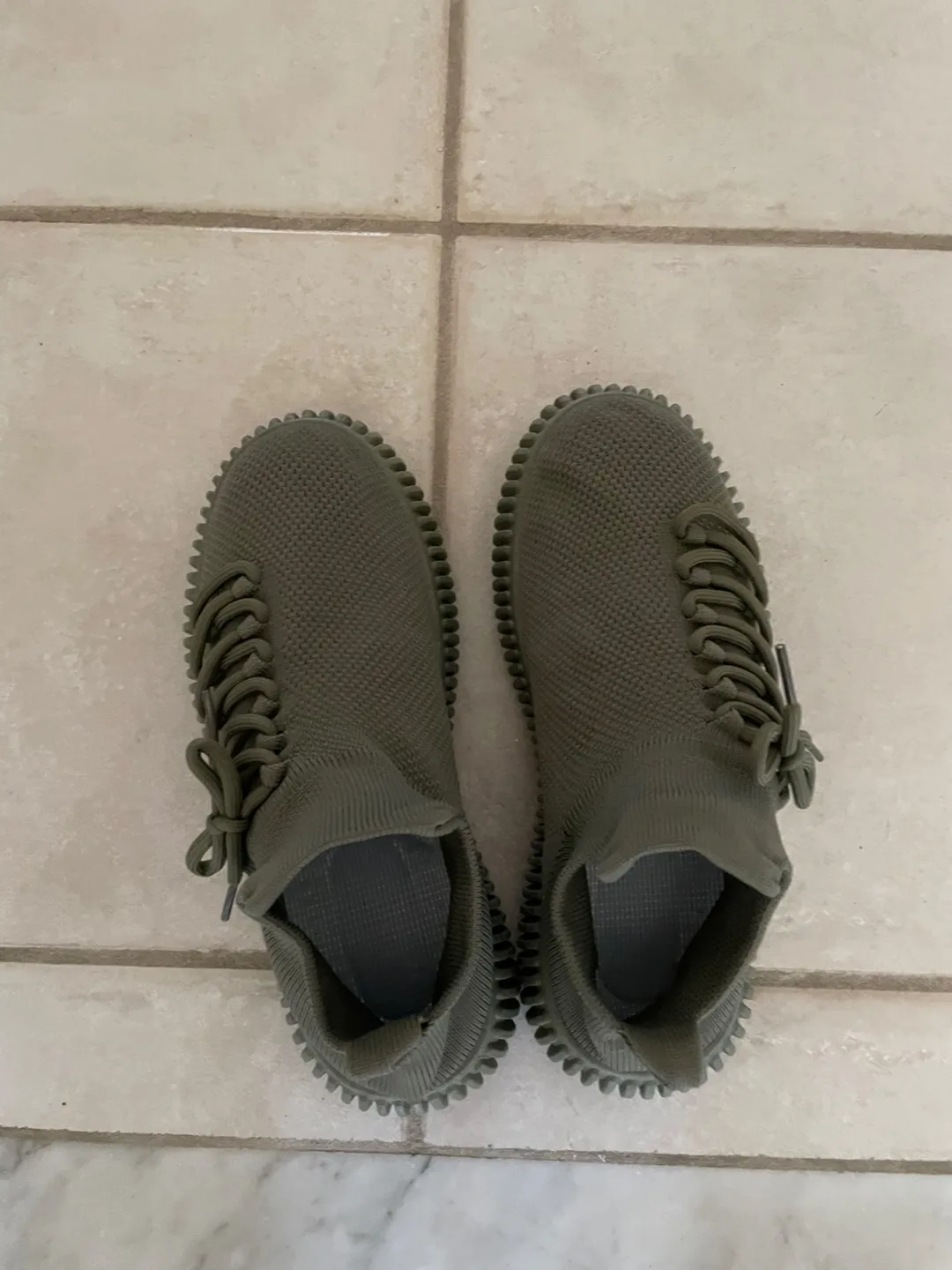 Brand new without box Olive Green Knit Sneakers image indicator(2)