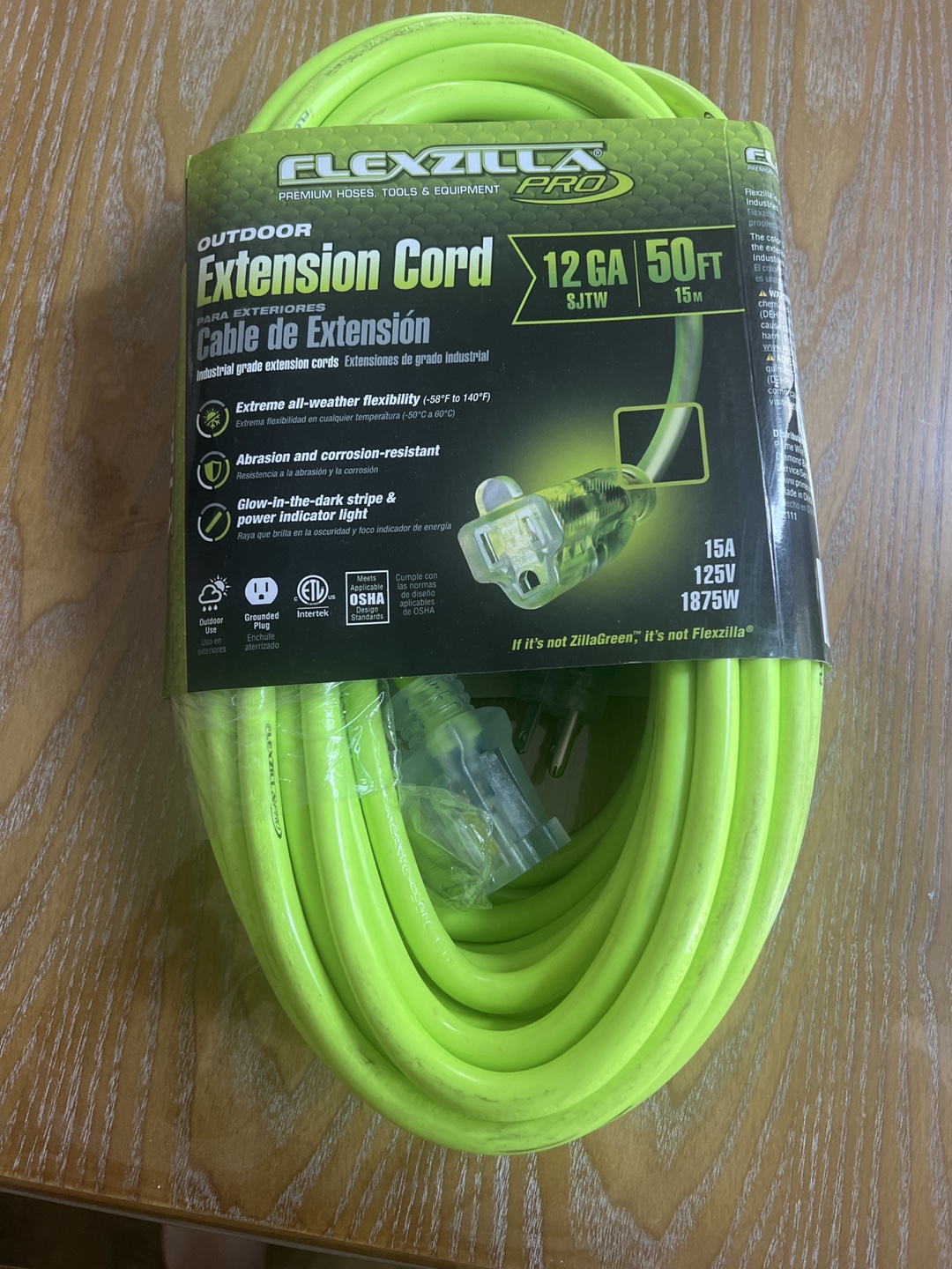 Flexzilla Pro 50ft 12GA Outdoor Extension Cord - New - photo 2