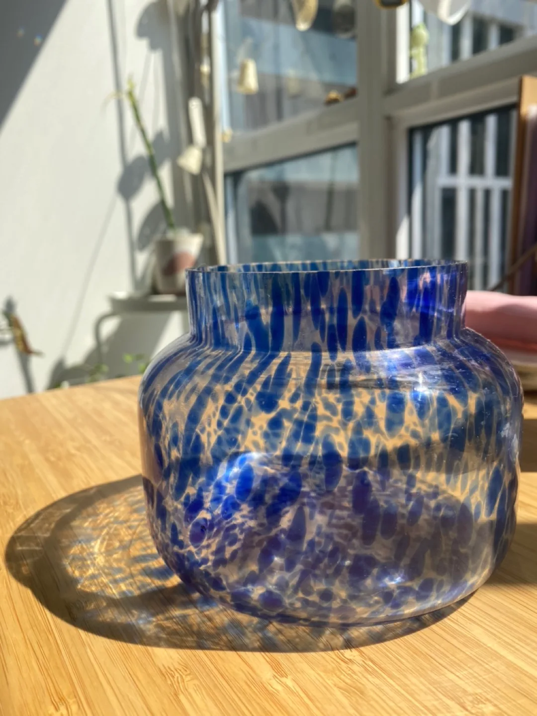 Blue Speckled Glass Vase thumbnail
